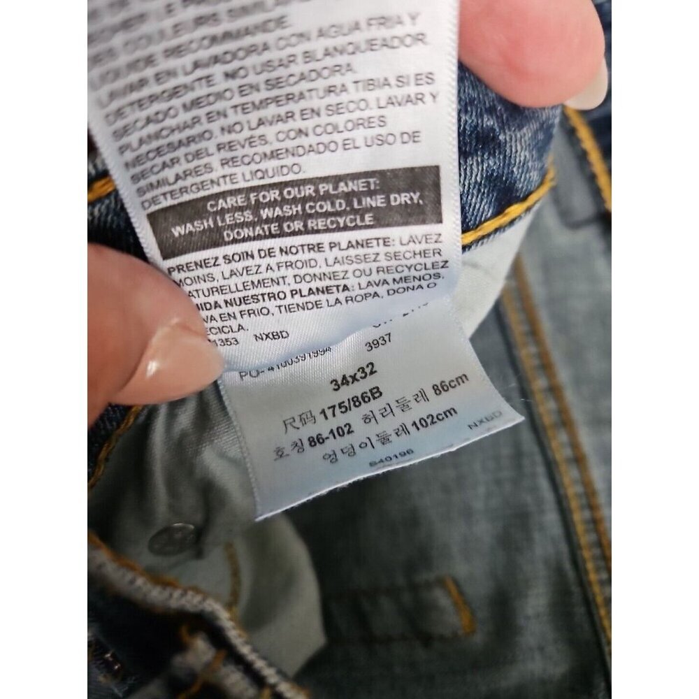 Levi Strauss Signature Men’s Jeans Size 37 Slim 34x32 Ripped - Picture 4 of 5